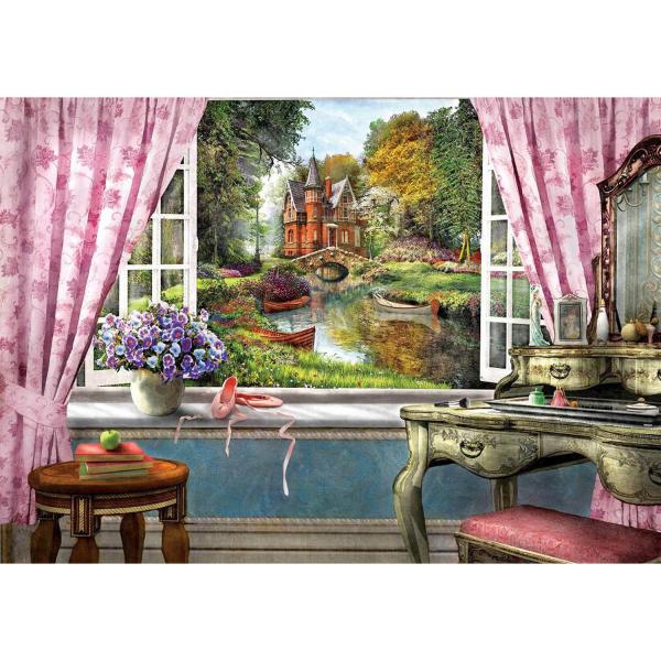 Puzzle de 1500 piezas : El castillo en mi ventana - ArtPuzzle-5388