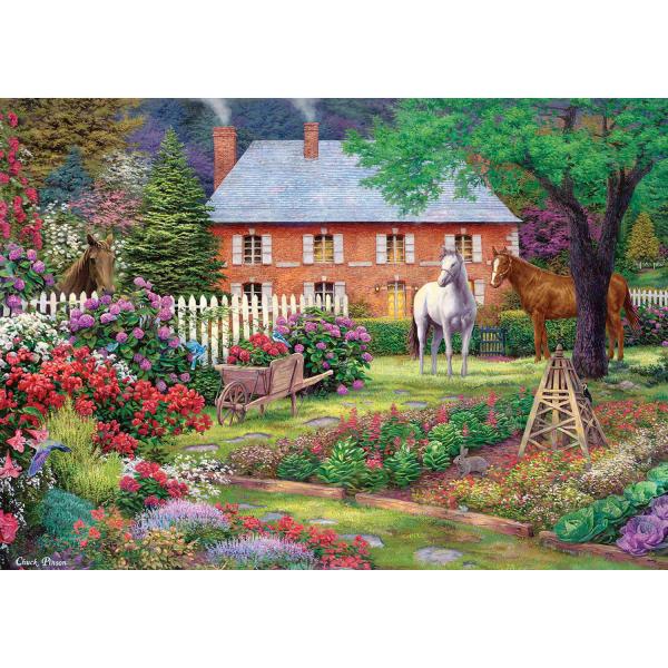 1500 piece puzzle : The Horse Garden - ArtPuzzle-5397
