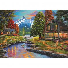 2000 piece puzzle : Two Shores A Forest