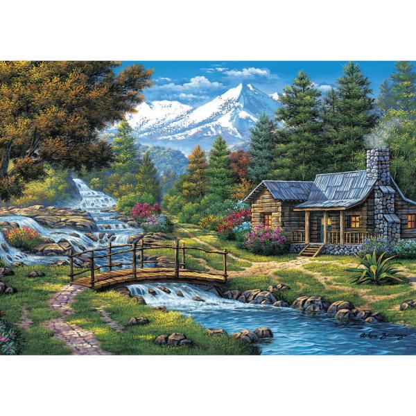 2000-teiliges Puzzle: Zwei Kaskaden - ArtPuzzle-5471