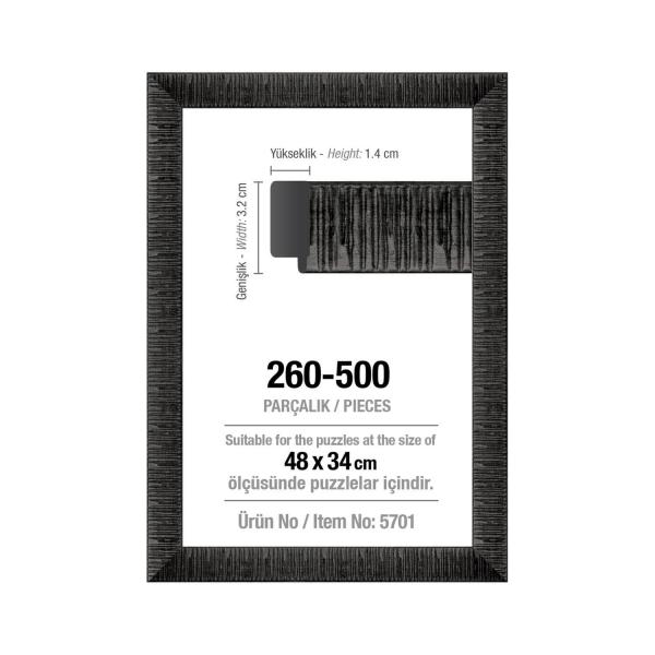 Rahmen für 500-teilige Puzzles - 30 mm : Schwarz - ArtPuzzle-5701