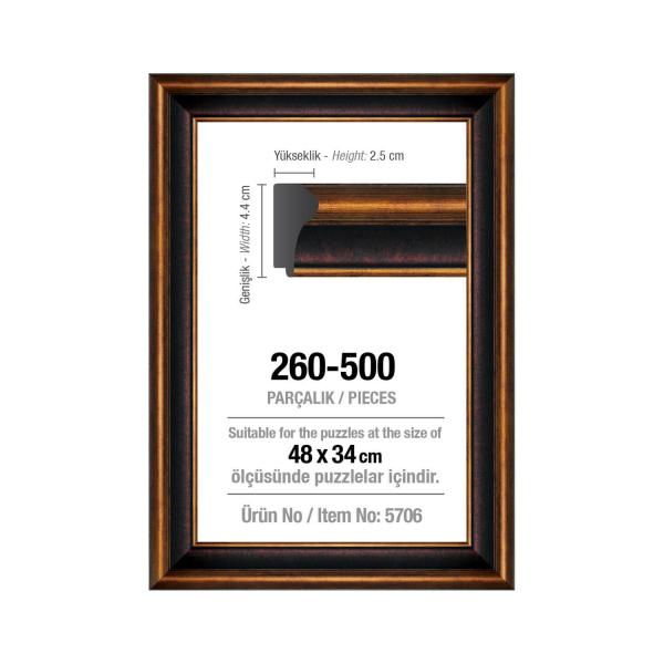 Frame For 500 Pieces Puzzles - 43 mm : Brown - ArtPuzzle-5706