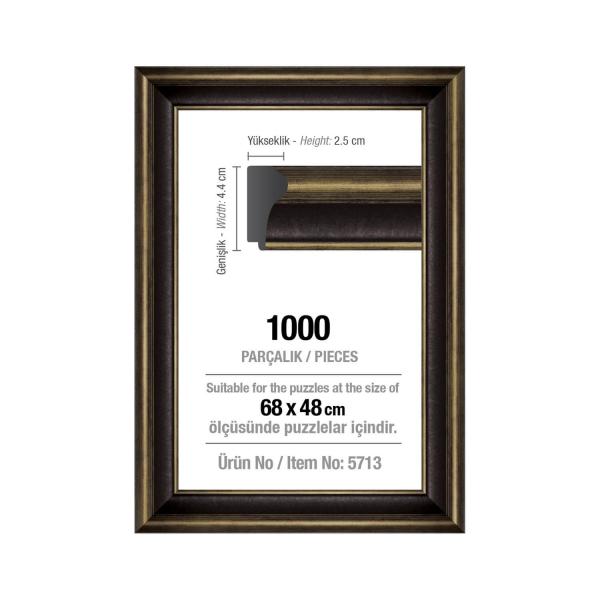 Cadre pour puzzle de 1000 pièces - 43 mm : Noir - ArtPuzzle-5713