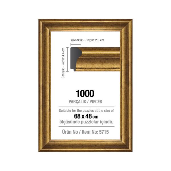 Rahmen für 1000-teilige Puzzles - 43 mm : Gold - ArtPuzzle-5715