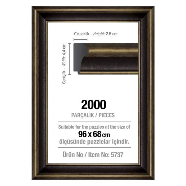Frame For 2000 Pieces Puzzles - 43 mm : Black - ArtPuzzle-5737