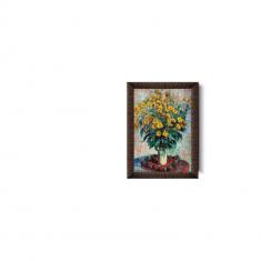 Coffret : Cadre, Colle et Puzzle 1000 pièces : Fleurs de topinambour de Claude Monet