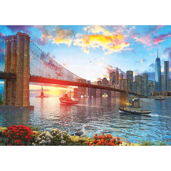Puzzle 1000 pièces : Coucher de soleil sur New York - ArtPuzzle-5185
