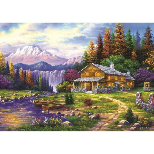 Puzzle 1000 pièces : Coucher de soleil sur les montagnes - ArtPuzzle-4230