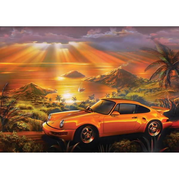 1500 piece puzzle : Yellow Porsche - ArtPuzzle-5406