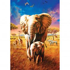 Puzzle de 1000 piezas : Madre Elefante