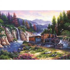 1000 piece puzzle : Travelling By Train