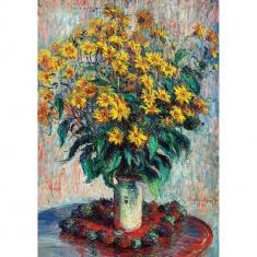 Puzzle de 1000 piezas: Flores de alcachofa de Jerusalén de Claude Monet