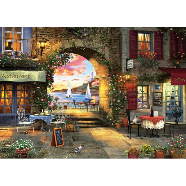 1000 piece puzzle : The Seaside Restaurant - ArtPuzzle-5220
