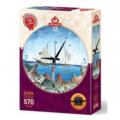 Puzzle Horloge 570 pièces : Aqua City