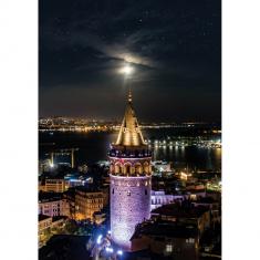 1000 piece puzzle: Neon : Galata Tower  