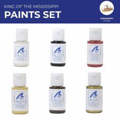 Set de 6 peintures pour maquette bateau Le roi du Mississippi