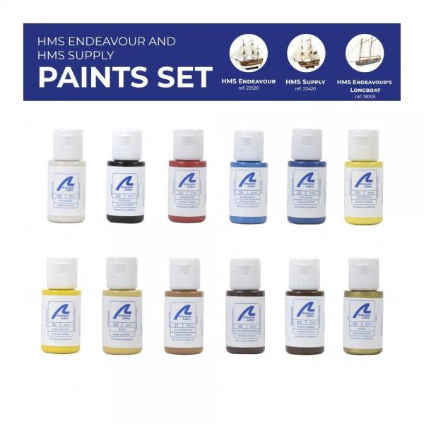 PEINTURES POUR MAQUETTES HMS ENDEAVOUR ET SUPPLY - Artesania-277PACK7