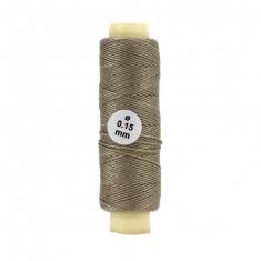 Accessoire pour maquette de bateau en bois : Fil de coton Ecru ø 0,15 mm : Bobine 40 mètres