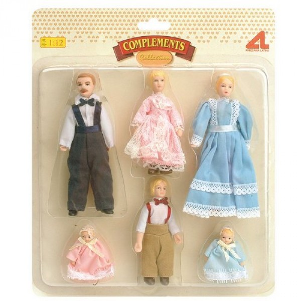Accessoires pour maison de poupées - Figurines : Coffret 6 figurines - Artesania-30055