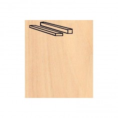 Wood veneer strips x 25: Birch 914 x 5 x 5 mm