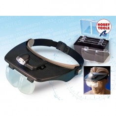 Headband magnifier with light