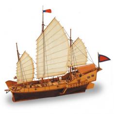 Wooden model ship: Red Dragon Chinese Junk