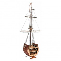 Wooden ship model: San Francisco galleon section