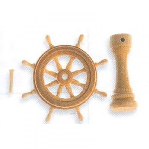 Accessoire pour maquette de bateau en bois : Roue de gouvernail  en bois 30 mm - Artesania-8573