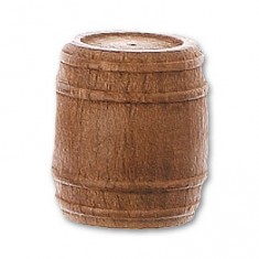 Accessory for wooden ship model: Wooden barrel ø 18 mm: Nogal