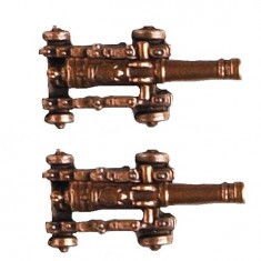 Set de deux canons en laiton 2.5 cm