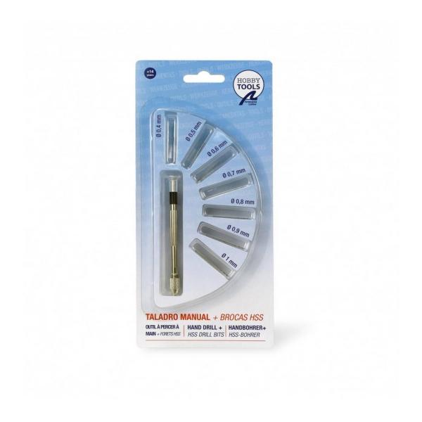 Mini Perceuse Manuelle avec 7 Forets HSS - 27018-1