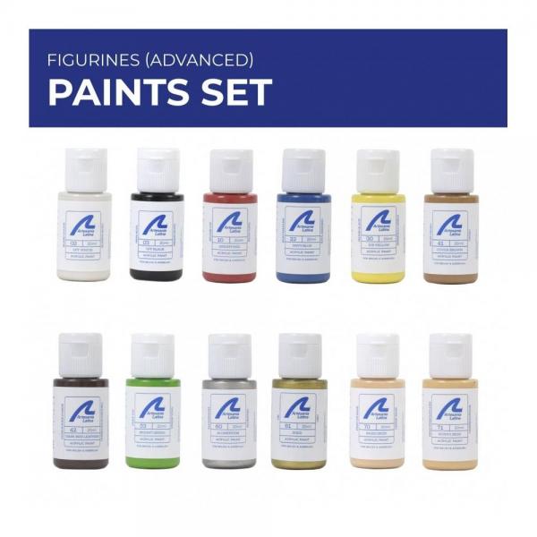 Set de 12 peintures de figurines - niveau avancé  - Artesania-277PACK15