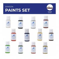 Set van 12 verven voor bootmodellen - Sanson