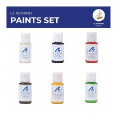 Set de 6 peintures pour maquette bateau - Cotre Corsaire Le Renard