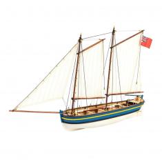 Maquette bateau en bois : Canot du Capitaine HMS Endeavour