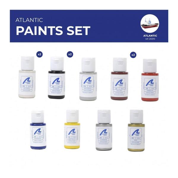 Ensemble de Peintures Maquette: Bateau Remorqueur Atlantic - Artesania-277PACK28