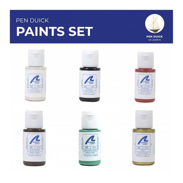 Ensemble de Peintures Maquette: Cotre Pen Duick - Artesania-277PACK32