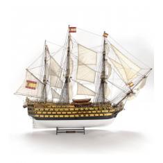 Holzbootsmodell: Santa Ana, Schlacht von Trafalgar