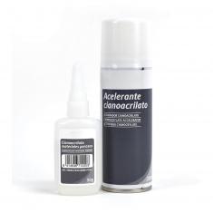 Cyanoacrylat Dense und Cyano Accelerator Spray (50 gr und 200 ml)