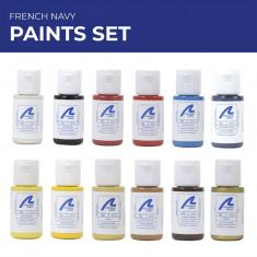 Peintures pour maquette Hermione La Fayette:12x20 ml.