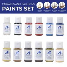 Farben für die Modelle von Karavellen und Galeonen: 12x20ml.