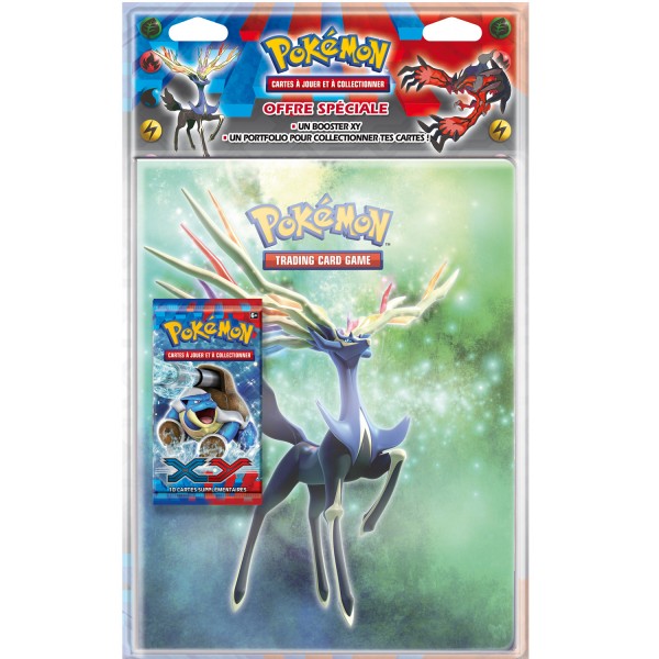 Pokémon : Pack cahier range-cartes + Booster Pokémon Tortank - Asmodee-POBO9XY01-1