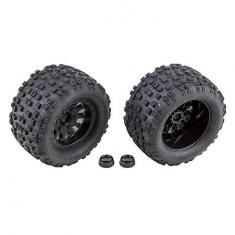 Team Associated Rival MT10 Blk Method Wheels/Tyres Mounted