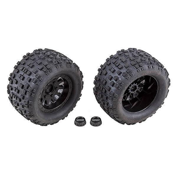 Team Associated Rival MT10 Blk Method Wheels/Tyres Mounted - AS25841