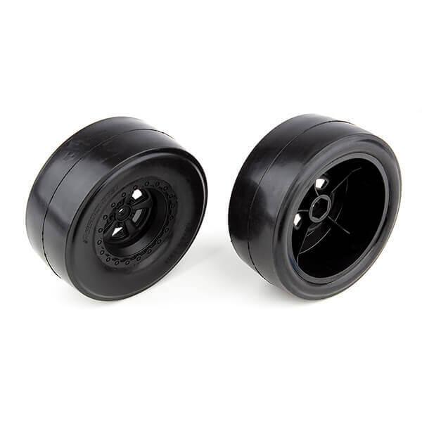 Team Associated DR10 Rear Wheels With Drag Slick Tyres - AS71072