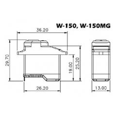 Waypoint W-150MRS - Micro Servo pour Train rentrant 3.6kg Servo 15g