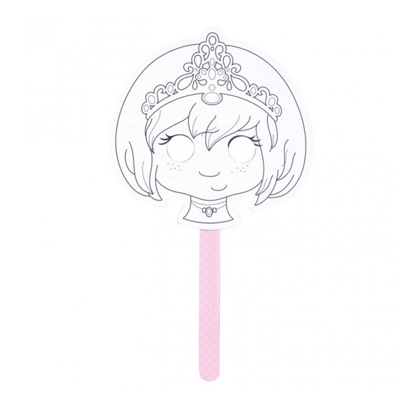 Masque Graffy stick Princesse - 52596O