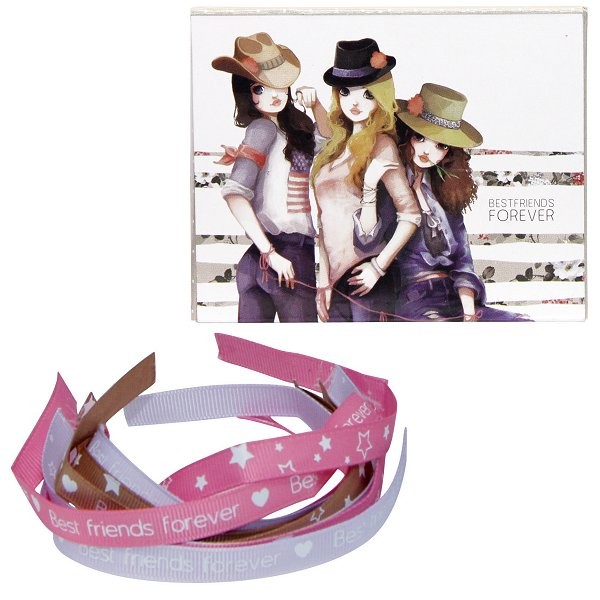 Bracelets Mes meilleures amies Miss Modeline : Set de 10 bracelets de l'amitié - Mandarine-62136O