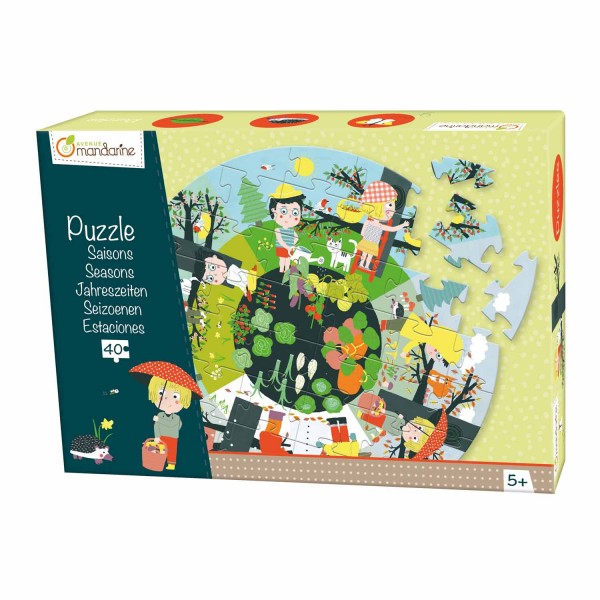Puzzle géant 40 pièces : Les saisons - Mandarine-PU007O