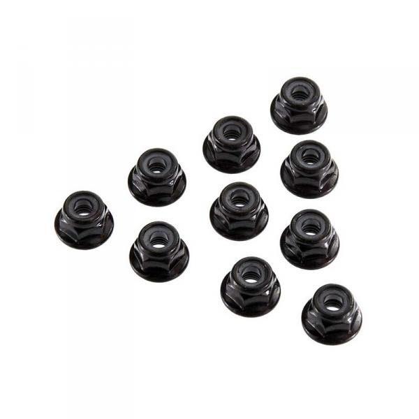 AX31250 Serrated Nylon Lock Nut Black 4mm (10) - AX31250-AXIC3150